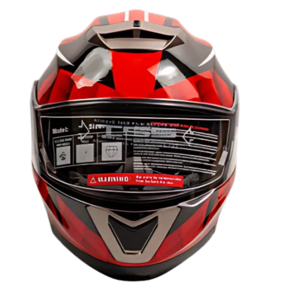 Casque moto modulaire DVS Modèle T161 Rouge