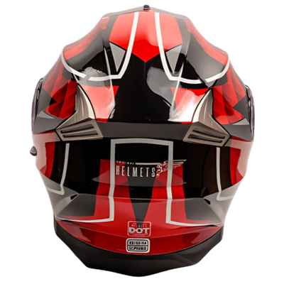 Casque moto modulaire DVS Modèle T161 Rouge