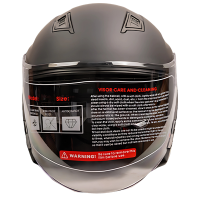 DVS Open Face Motorcycle Helmet Model T520 Matt