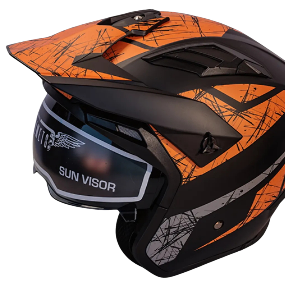 DVS Off-Road Motorcycle Helmet Model T164 Orange