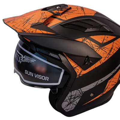 DVS Off-Road Motorcycle Helmet Model T164 Orange