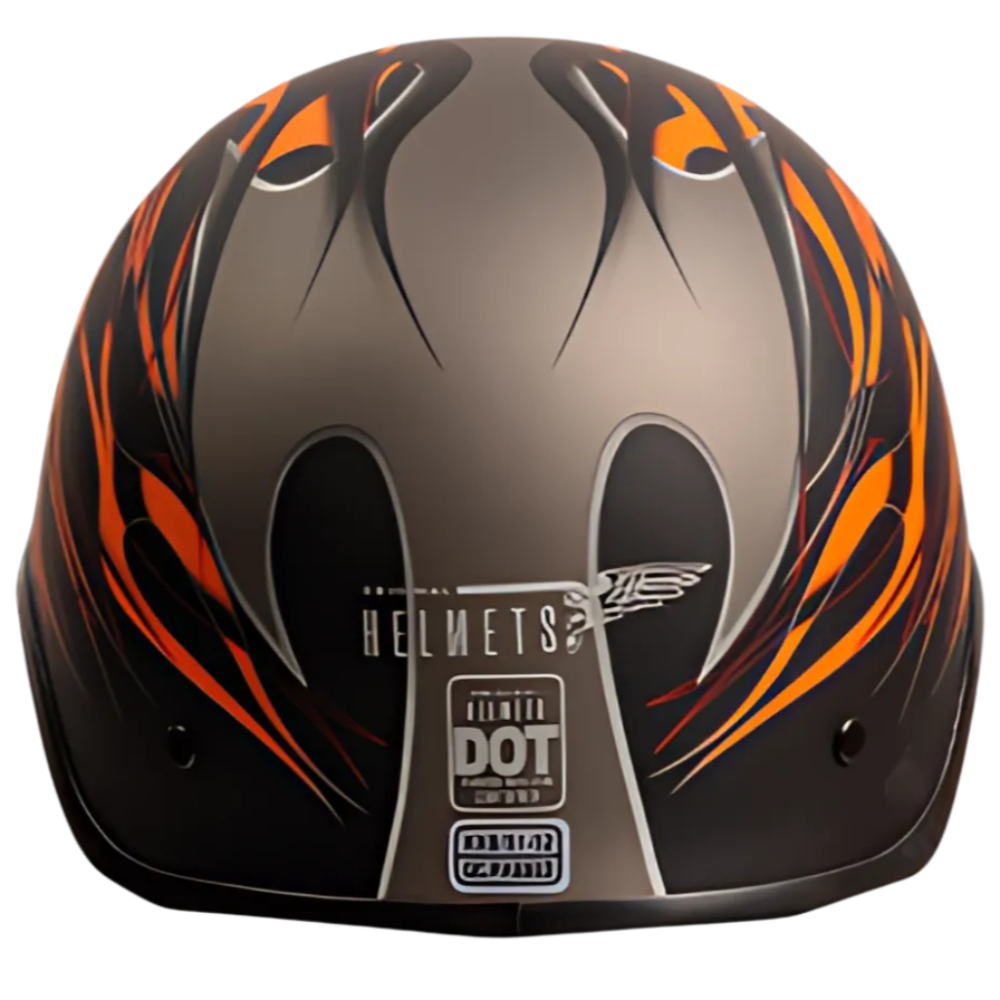 Motorcycle Helmet Half Helmet DVS Model P110 Matt-Flame
