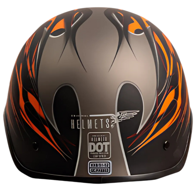 Motorcycle Helmet Half Helmet DVS Model P110 Matt-Flame