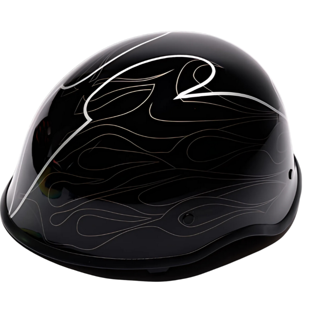 DVS Half Helmet Motorcycle Helmet Model P110 Flame Grey