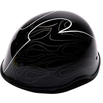 DVS Half Helmet Motorcycle Helmet Model P110 Flame Grey
