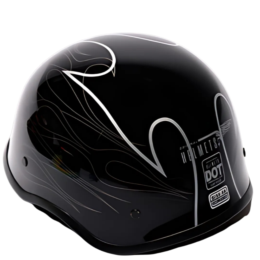 DVS Half Helmet Motorcycle Helmet Model P110 Flame Grey
