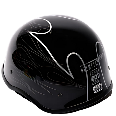 DVS Half Helmet Motorcycle Helmet Model P110 Flame Grey
